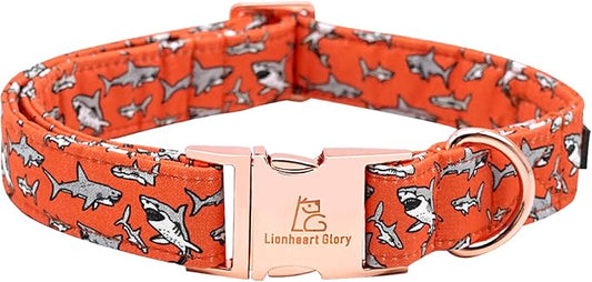 Lionheart glory Dog Collar Shark Print Bow Dog