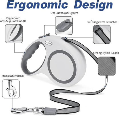 Retractable Dog Leash 26 FT 110lbs, Strong