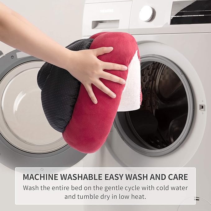 Love's cabin Round Donut Cat and Dog Cushion Bed 20in Pet