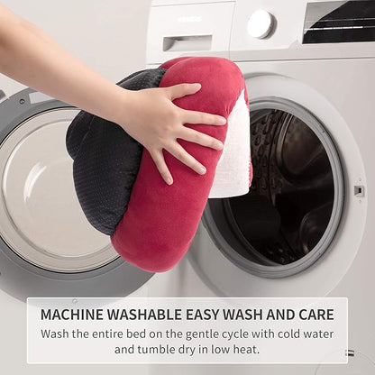 Love's cabin Round Donut Cat and Dog Cushion Bed 20in Pet