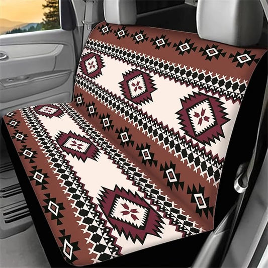 WELLFLYHOM Aztec Bench Seat Covers for Trucks Cars Suvs Southwest Indian Baja Universal Saddle Blanket Seat Covers