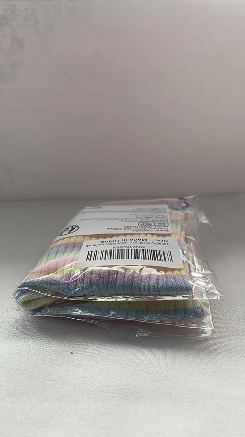 Small Medium Dog Clothes Rainbow Striped Dog Shirts Stretchable Long Sleeve Cat T-Shirt Pet Outfits for Chihuahua Yorkie Teddy (Purple Edge