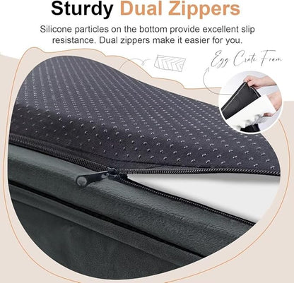 Large Dog Bed Orthopedic Washable: Beds Bolster XL Bed Big XLarge Dogs Memory Foam Couch Sofa Waterproof with Removable Cover