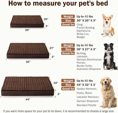 JOEJOY Orthopedic Dog Bed for Medium Small Dogs 30x20 Inch,