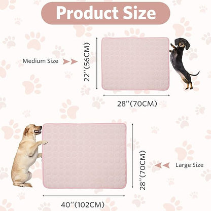 SHEJIZE Dog Cooling Mat 28x40inch/70x100cm, Fabric,