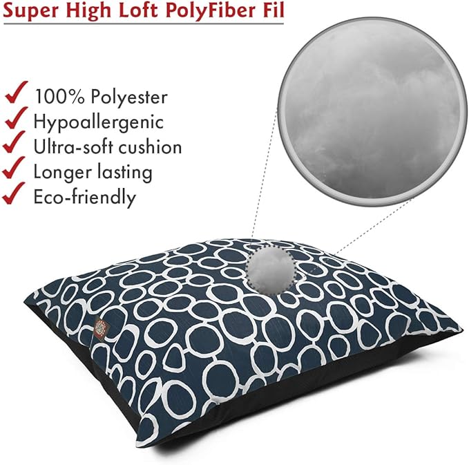 Majestic Pet Rectangle Medium Dog Bed Washable – Non Slip Comfy Pet Bed – Dog Crate Bed Super Value Pillow Dog Bed – Dog Kennel Bed for Sleeping 35 x 28 Inch