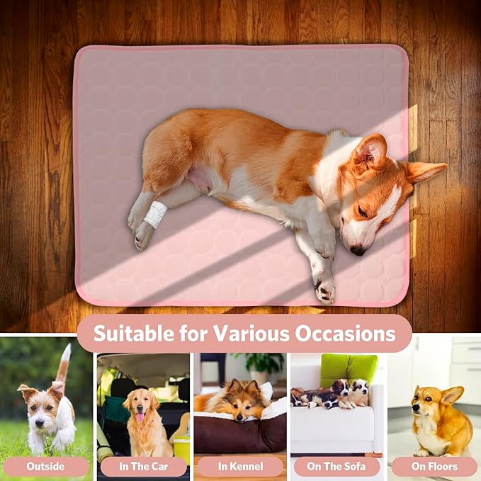 SHEJIZE Dog Cooling Mat 28x40inch/70x100cm, Fabric,