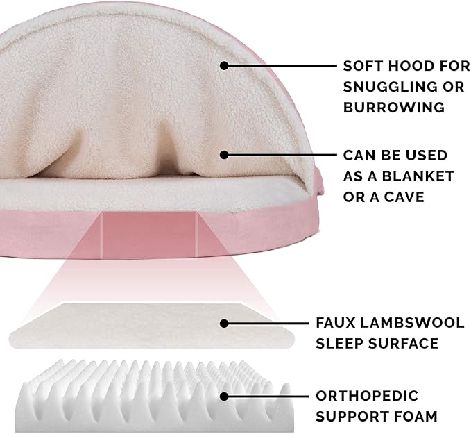 Furhaven 44" Round Orthopedic Dog Bed for Large Dogs w/ Removable Washable Cover 80 lbs 44-inch