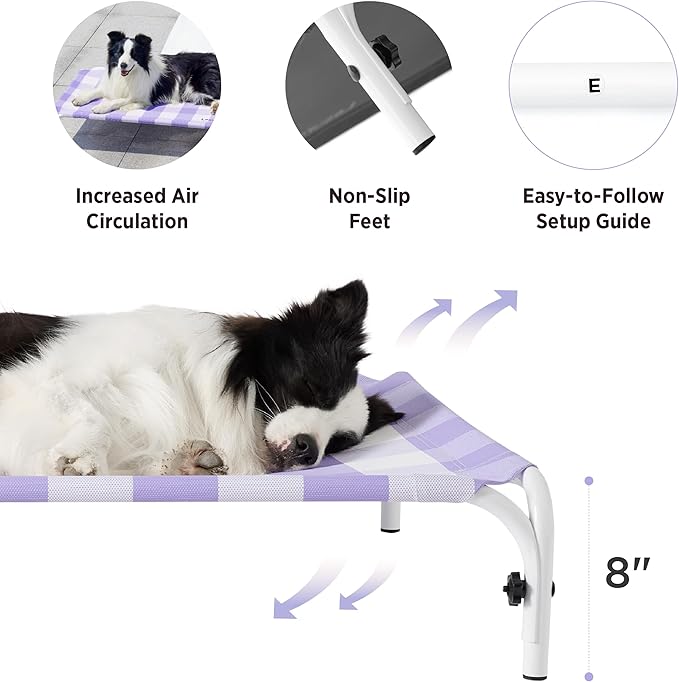 Lesure Elevated Raised Outdoor Dog Bed 34"