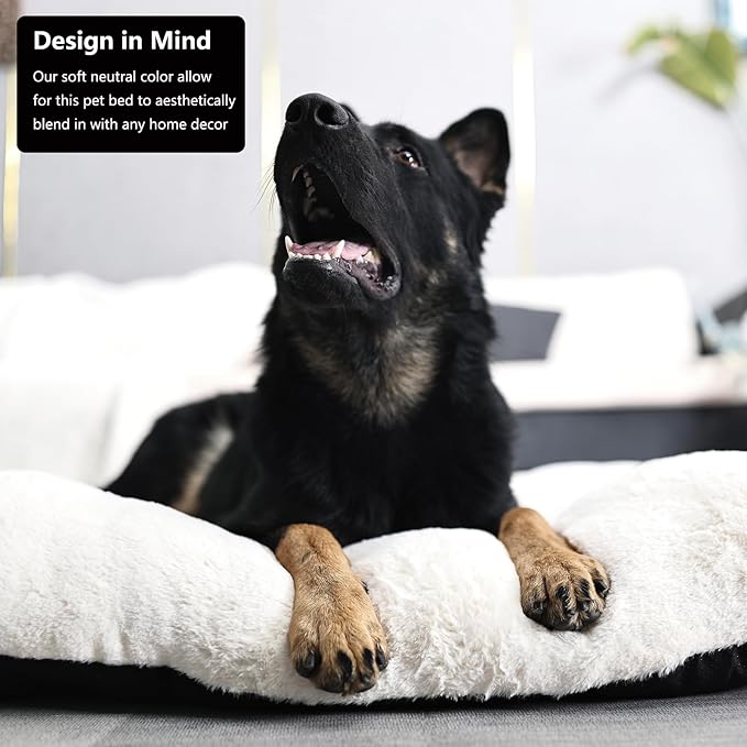 nononfish Large Dog Crate Pads 48 x 30 Washable with Anti-Slip Bottom fit Metal Dog Crates or Kennel 48inch Kennel