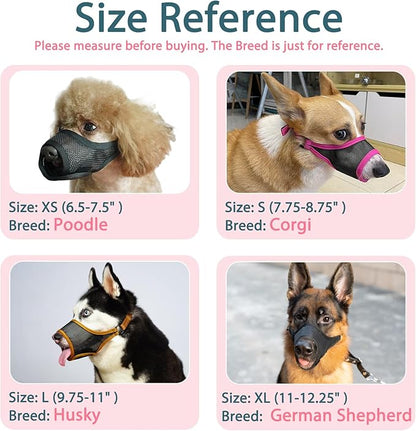 LUCKYPAW Dog Muzzle L(Snout:9.75"-11"))