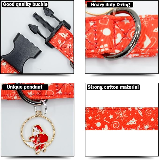 Christmas Dog Collar with Pendant