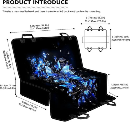 AFPANQZ Butterfly Dog Cat Seat Cover for Cars