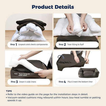 Miguel Waterproof Outdoor Dog Bed for Medium Small Dogs 30 inches