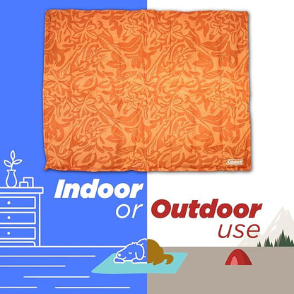Coleman Medium Coral Botanical Pattern Reversible Cooling Mat 24” x 30”