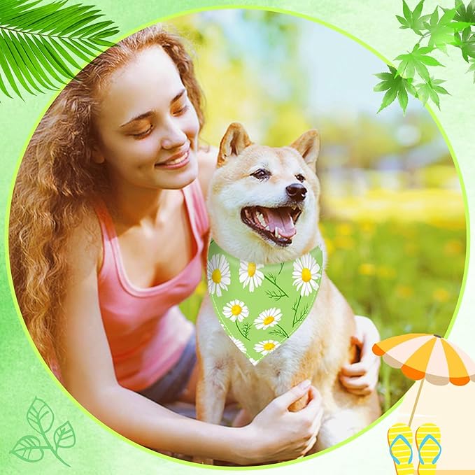 XPUDAC 100 Pcs Summer Dog Bandanas Bulk Dog
