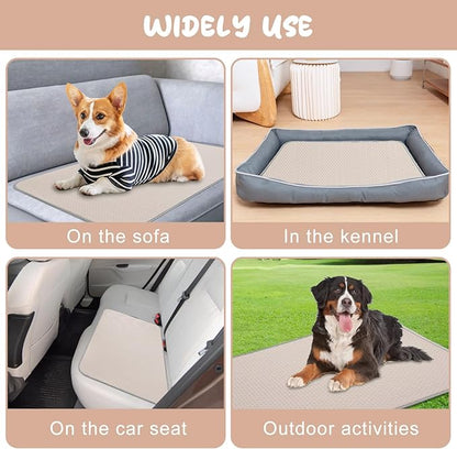 Summer Dog Cooling Mat Washable Ice Silk Self Cool Pad for Small Medium Large Dogs and Cats 59x40in)
