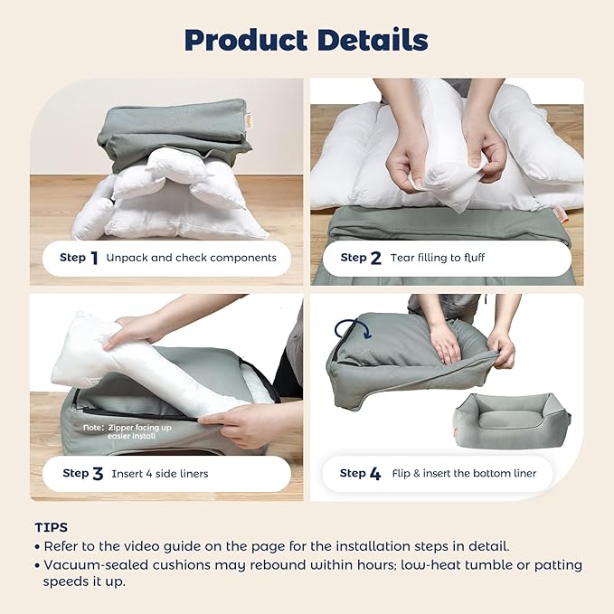 Miguel Waterproof Outdoor Dog Bed for Medium Small Dogs 30 inch