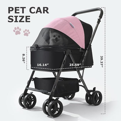 SWITTE Dog Stroller for Small Medium Dogs 4 Universal