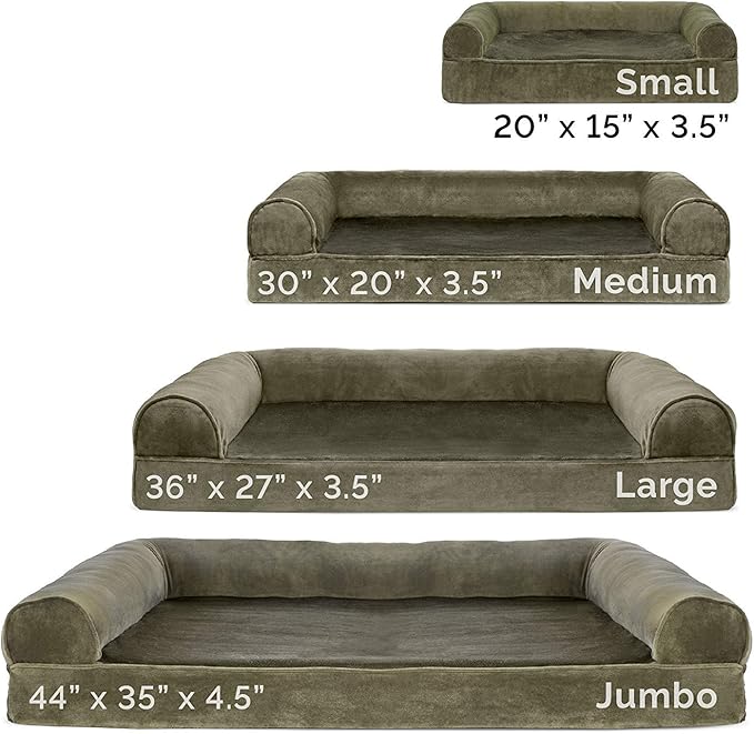 Furhaven Orthopedic Dog Bed for Large Dogs w/ Removable Bolsters & Washable Cover 95 lbs