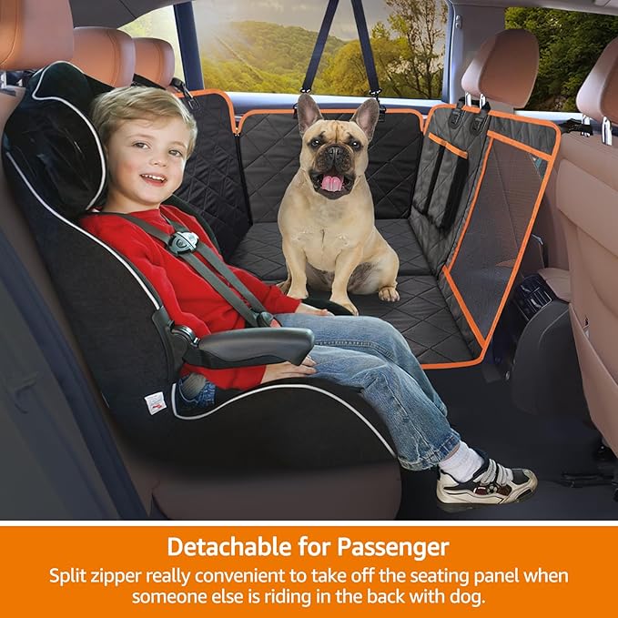 iBuddy Dog Back Seat Extender Hard Bottom Dog 400LB Protect