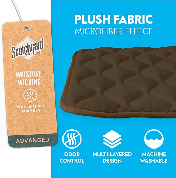 Paw Inspired Washable Padded Crate Mats for Dogs 29” x 18” Pad, 30-inch Kennels