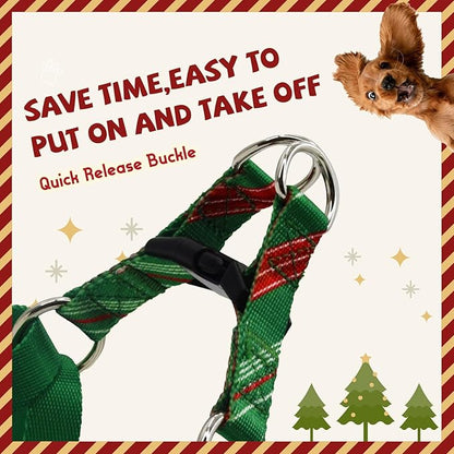 Tri-Color Dog Harness for Small Dogs Step-in Adjustable Dog Harness