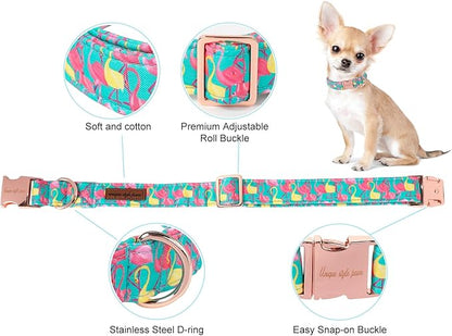 Cute Flamingo Summer Dog Collar