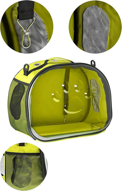 Pet Carrier Backpack, cat Carrier Bag, cat Dog Carrier Bag, Bird Carrier Bag, Backpack Carrier with Foldable Shoulder Strap, Designed for Cats and Puppies, Airline Approved, Travel, Hiking (Yellow)