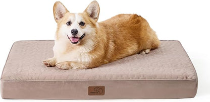 Bedsure Orthopedic Dog Bed for Medium Dogs 2-Layer Thick (30x20x3 Inches),