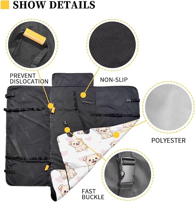 AFPANQZ Cute Cartoon Dog Car Dog Cat Seat