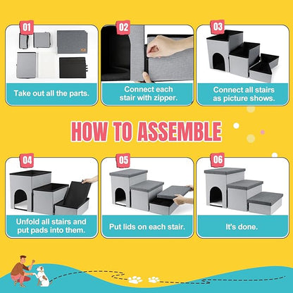 Dog Stairs for High Beds 22 inches(3