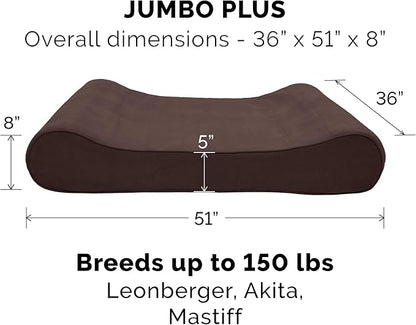 Furhaven Replacement Dog Bed Cover Microvelvet Contour Luxe Lounger