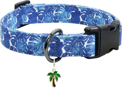 Flower Patterns Dog Collar with Accessories