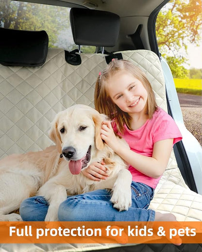 PETICON Waterproof Scratchproof Pet Bench Seat Covers for Cars