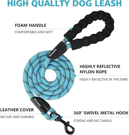 Rttochfy Dog Leash Heavy Duty 2/4/5/6/8/10 Foot (1/2" x8