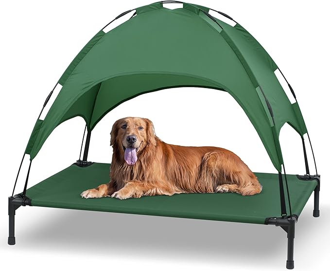 Heeyoo Elevated Dog Bed with Canopy