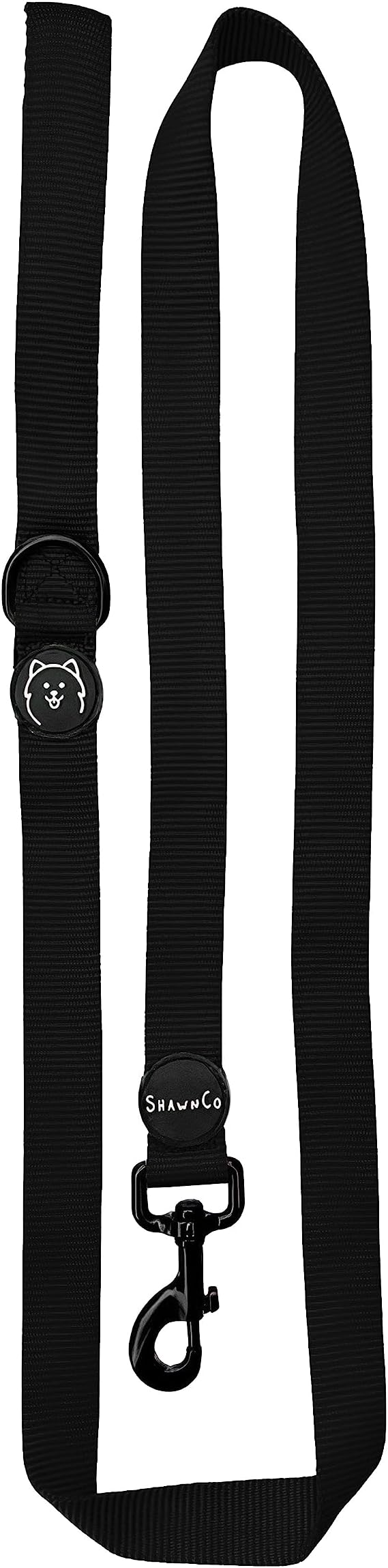 ShawnCo Dream Walk Dog Leash- Premium, Nylon Pet Leash with Soft Neoprene Handle for Small, Medium and Large Dogs (Midnight, Small)