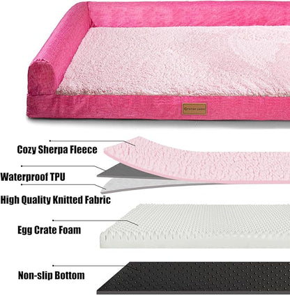 Patas Lague Orthopedic XXL Dog Bed for Extra Large Dogs 48''X30''