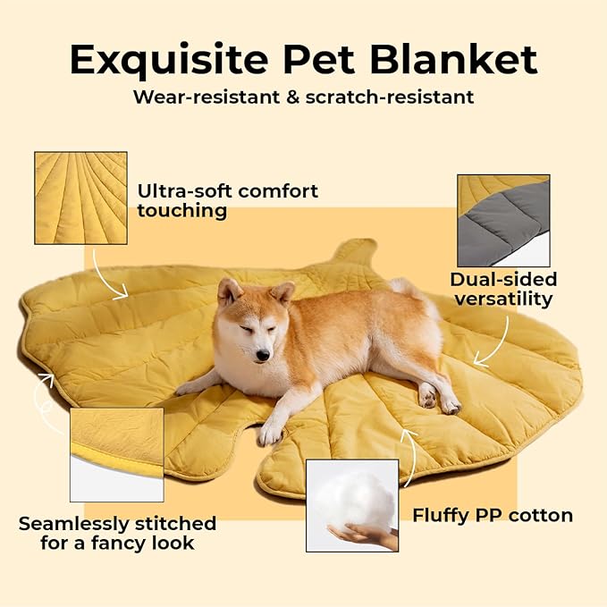 Dog Blanket Mat for Dogs Cats 50×45" Leaf