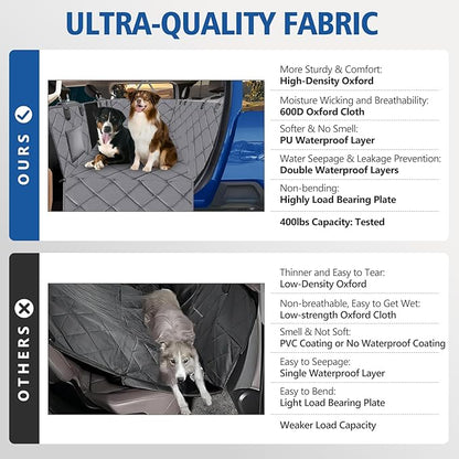 FULIDOUER Truck Back Seat Extender for Dogs 400lbs, Hard