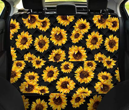 AFPANQZ Sunflower Print Dog Seat Cover for Cars