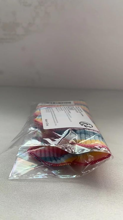 Small Medium Dog Clothes Rainbow Striped Dog Shirts Stretchable Long Sleeve Cat T-Shirt Pet Outfits for Chihuahua Yorkie Teddy (Pink Edge