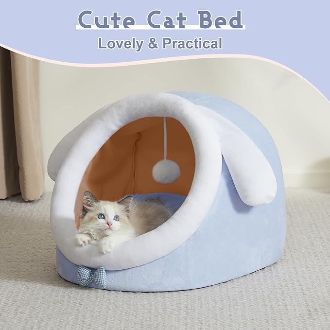 Jiupety Cat Bed for Indoor Cats 16 Lbs