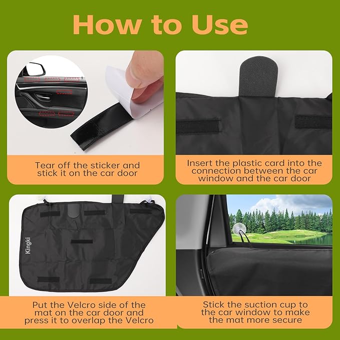 KINGKI 2PCS Car Door Protector for Dogs