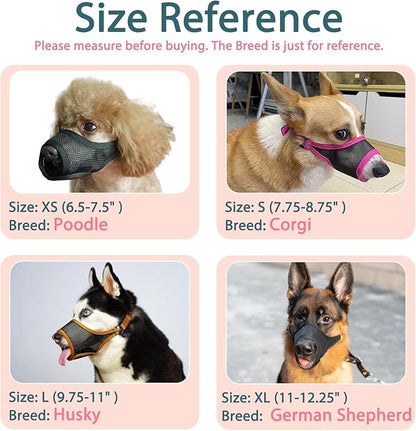 LUCKYPAW Dog Muzzle L(Snout:9.75"-11"))