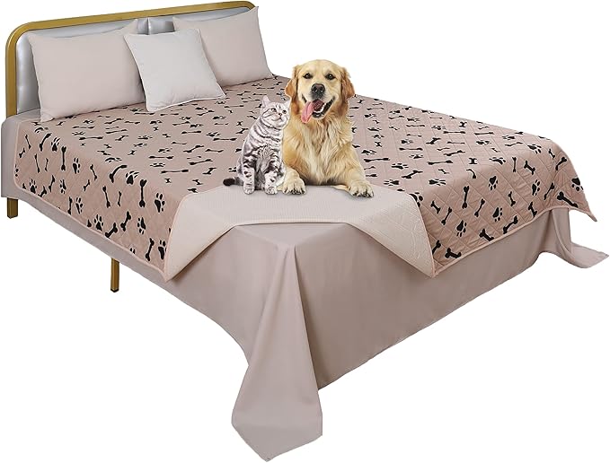 Waterproof Blankets for Dogs - NANBOWANG Dog Bed Covers for Large Dogs, Water Absorb Training Pads (10282 beige)