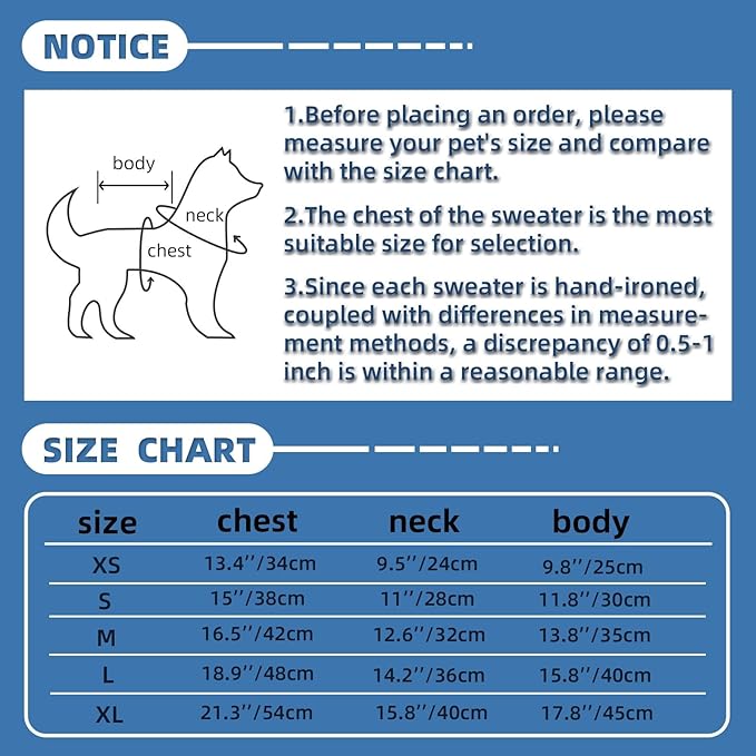 Small Dog Warm Winter Sweater MengMengDa Pet Dog Clothes Dog Knitwear for Small to Medium Breeds Dog Outfits