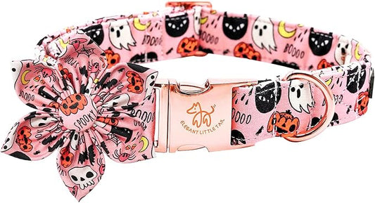 Elegant little tail Dog Collar with Flower