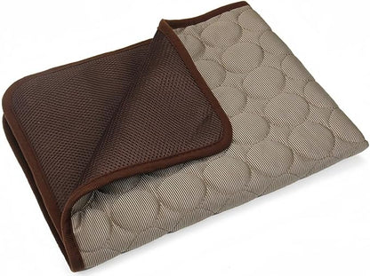 Dog Cooling Mat Washable Seats(Coffee,19x23in)